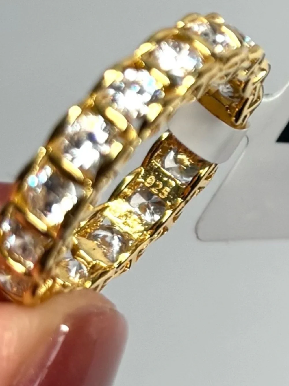 18k gold-over-sterling eternity band ring